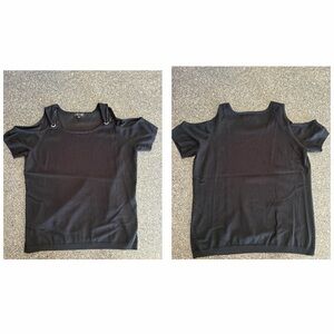 Women’s Black Cold Shoulder Top